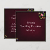 Carte d'invitation pour la réception de mariage du (Devant / Derrière)