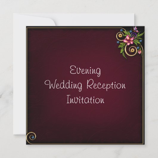 Carte d'invitation pour la réception de mariage du (Devant)