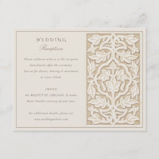 Carte d'invitation pour la réception de mariage Él (Devant)
