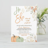 Carte d'invitation pour la révélation du sexe du b (Debout devant)