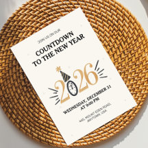 Carte d'invitation pour la Saint-Sylvestre