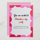 carte d'invitation pour la Saint Valentin (Devant / Derrière)