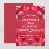 Carte d'invitation pour la Saint-Valentin (Devant / Derrière)