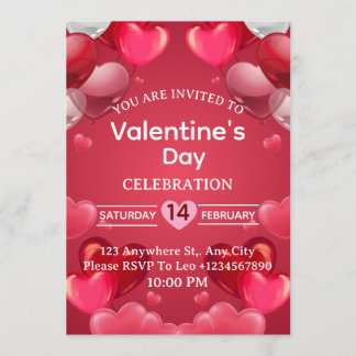 Carte d'invitation pour la Saint-Valentin