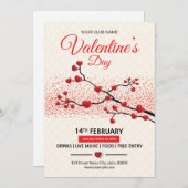 Carte d'invitation pour la Saint-Valentin (Devant / Derrière)