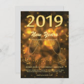 Carte d'invitation pour la soirée du Nouvel An (Devant / Derrière)