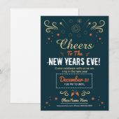 Carte d'invitation pour la soirée du Nouvel An (Devant / Derrière)