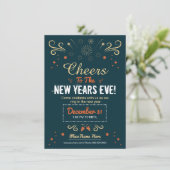 Carte d'invitation pour la soirée du Nouvel An (Debout devant)
