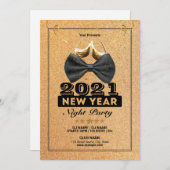 Carte d'invitation pour la soirée du Nouvel An (Devant / Derrière)
