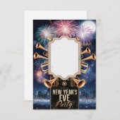 Carte d'invitation pour la soirée du Nouvel An (Devant / Derrière)