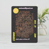 CARTE D'INVITATION POUR LA SOIRÉE DU NOUVEL AN & c (Debout devant)