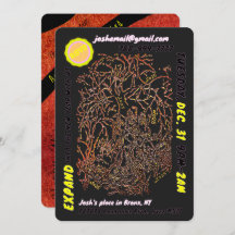 CARTE D'INVITATION POUR LA SOIRÉE DU NOUVEL AN & c