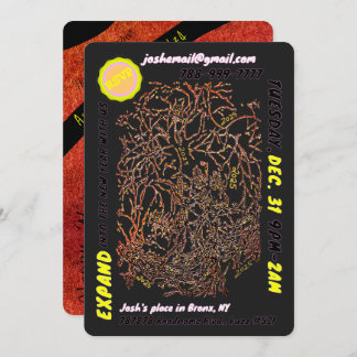 CARTE D'INVITATION POUR LA SOIRÉE DU NOUVEL AN & c