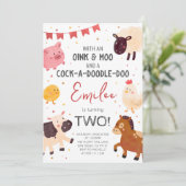 Carte d'invitation pour l'anniversaire avec des an (Debout devant)