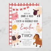 Carte d'invitation pour l'anniversaire avec des an (Devant / Derrière)