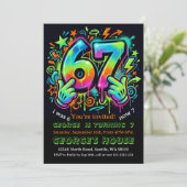 Carte d'invitation pour l'anniversaire de garçons (Debout devant)