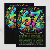 Carte d'invitation pour l'anniversaire de garçons (Devant / Derrière)