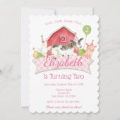 Carte d'invitation pour l'anniversaire de la ferme (Devant)