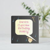 Carte d'invitation pour l'anniversaire de la fête  (Debout devant)