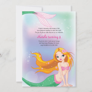 Carte d'invitation pour l'anniversaire de la Sirèn