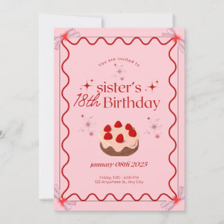 carte d'invitation pour l'anniversaire de la soeur