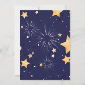 Carte d'invitation pour l'anniversaire de l'espace (Dos)