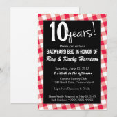 Carte d'invitation pour l'anniversaire de mariage  (Devant / Derrière)