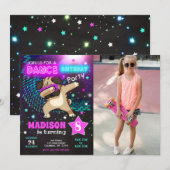 Carte d'invitation pour l'anniversaire de Pug Dabb (Devant / Derrière)