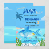 Carte d'invitation pour l'anniversaire de Sharktas (Devant / Derrière)