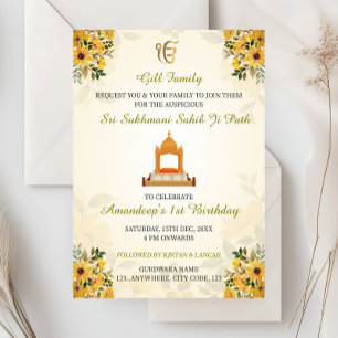 Carte d'invitation pour l'anniversaire de Sikh, Su