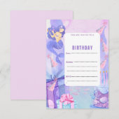 CARTE D'INVITATION POUR L'ANNIVERSAIRE DE SIRENA (Devant / Derrière)