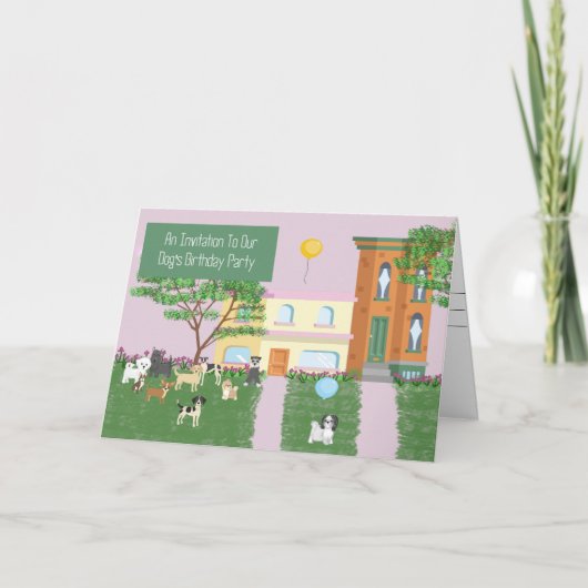 Carte d'invitation pour l'anniversaire de votre ch (Devant)