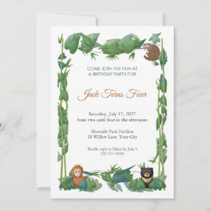 Carte d'invitation pour l'anniversaire des enfants