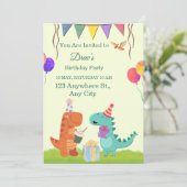 Carte d'invitation pour l'anniversaire des enfants (Debout devant)