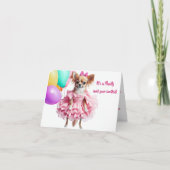 Carte d'invitation pour l'anniversaire du Chihuahu (Devant)