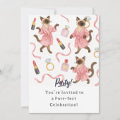 Carte d'invitation pour l'anniversaire d'un chat (Devant)