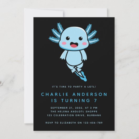 Carte d'invitation pour l'anniversaire d'un enfant (Devant)