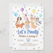 Carte d'invitation pour l'anniversaire d'un garçon (Devant)