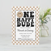 Carte d'invitation pour l'anniversaire d'un type h (Debout devant)