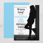 Carte d'invitation pour l'anniversaire d'une adole (Devant / Derrière)