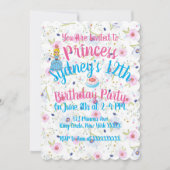 Carte d'invitation pour l'anniversaire d'une princ (Devant)