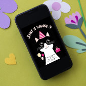 Carte d'invitation pour l'anniversaire noir de cha