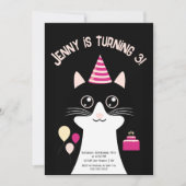 Carte d'invitation pour l'anniversaire noir de cha (Devant)