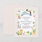 Carte d'invitation pour le 1er anniversaire d'anim (Devant / Derrière)