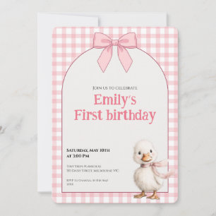 Carte d'invitation pour le 1er anniversaire thème