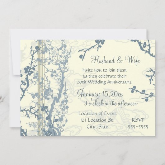 Carte d'invitation pour le 20e anniversaire à moti (Dos)