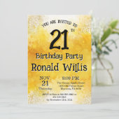 Carte d'invitation pour le 21e anniversaire (Debout devant)