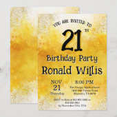 Carte d'invitation pour le 21e anniversaire (Devant / Derrière)