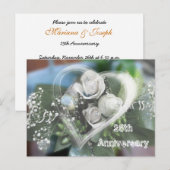 Carte d'invitation pour le 25e anniversaire (Devant / Derrière)