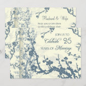 Carte d'invitation pour le 25e anniversaire de mar (Devant / Derrière)
